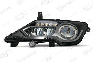 Фара левая ( верхняя светодиодная линия прозрачная ) KAIDI (2021)