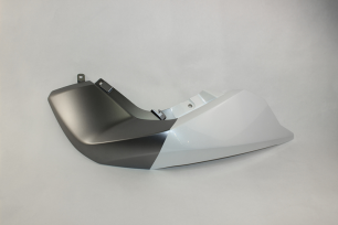 Панель топливного бака левая (белый + серый / NEBULA WHITE + MATTE TITANIUM GREY)