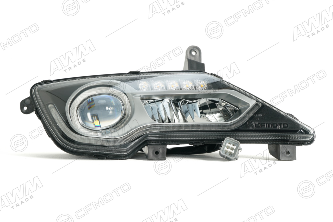 Фара правая  ( верхняя светодиодная линия прозрачная ) KAIDI (2021)