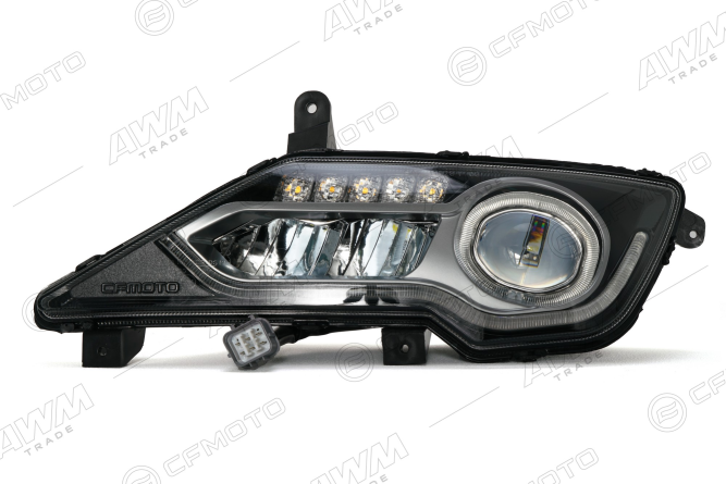 Фара левая ( верхняя светодиодная линия прозрачная ) KAIDI (2021)