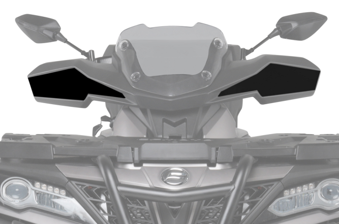 Комплект наклеек для ветрового стекла (черный)