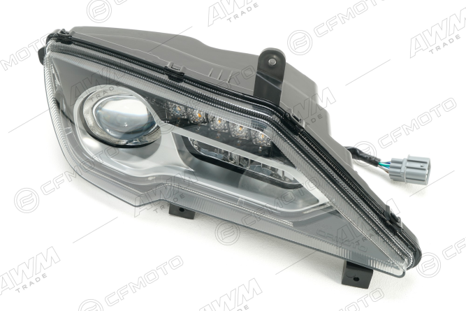 Фара правая  ( верхняя светодиодная линия прозрачная ) KAIDI (2021)